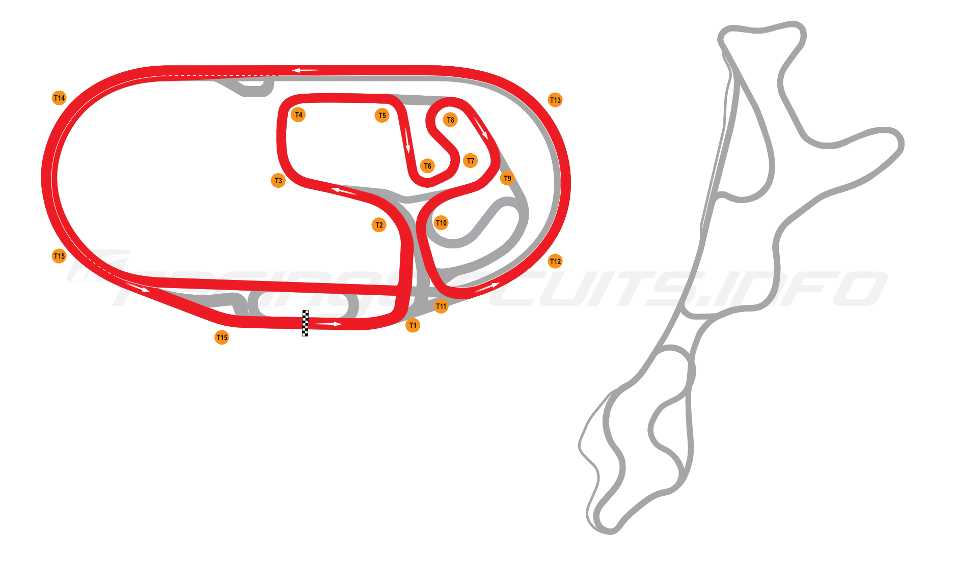 Map of Charlotte Motor Speedway, Road Course 2025 to date